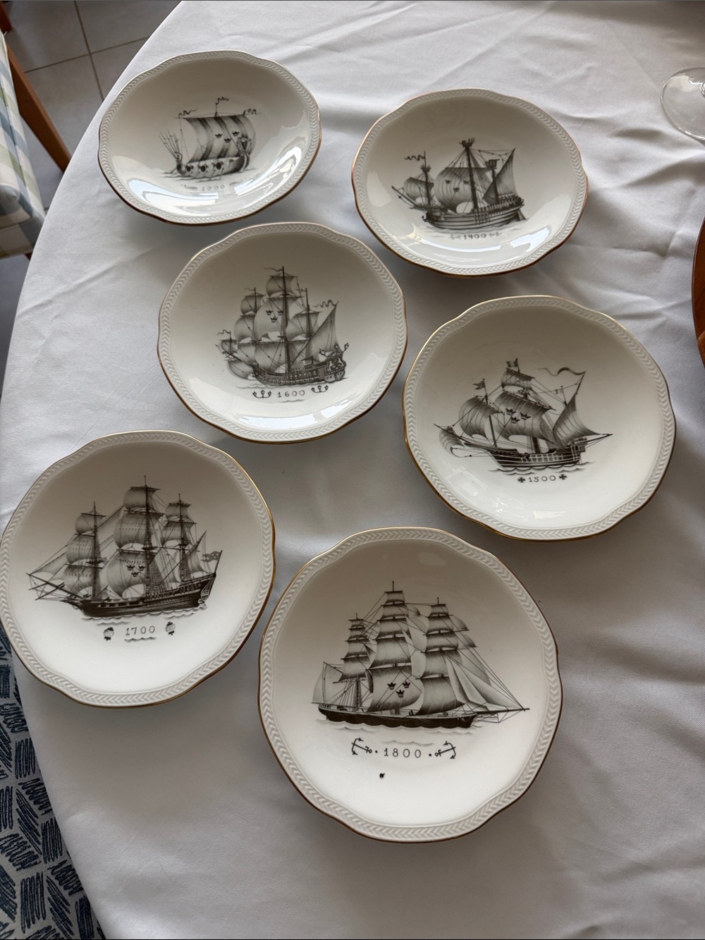 Set of 6 Rorstrand Dessert Plates